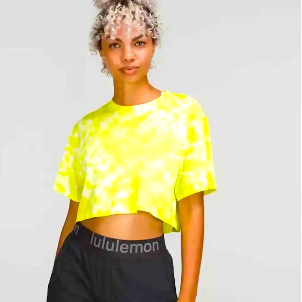 Lululemon Athletica All Yours Cropped Cotton T-Shirt *Tie Dye